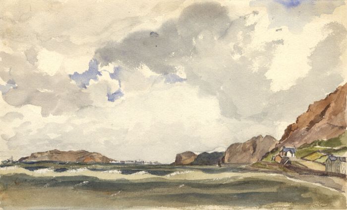Mid 20th Century Watercolour - Great Orme's Head from Llanfairfechan