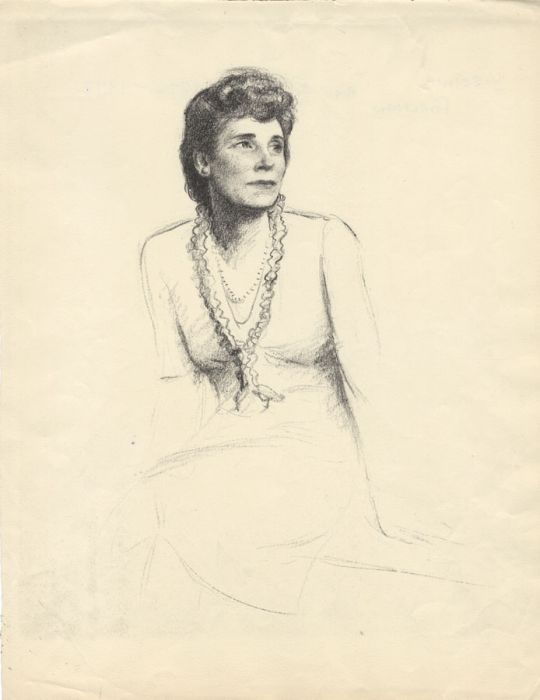Eugen Spiro - Mid 20th Century Lithograph, Woman with a Ruffled Collar