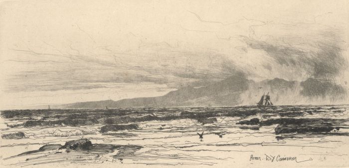 Sir David Young Cameron RA, RSA, RSW - Early 20th Century Etching, Arran