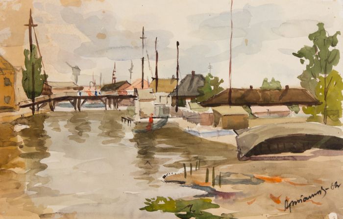 1962 Watercolour - Harbourside