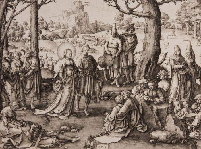 After Lucas van Leyden - 19th Century Engraving, Dance of Saint Mary Magdalene