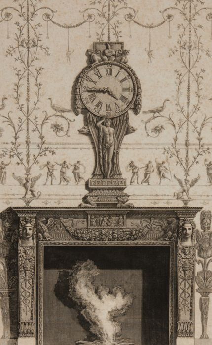 Giovanni Battista Piranesi - 18th Century Engraving, Ornamental Fireplace Design