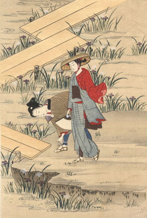 After Suzuki Harunobu - Late 19th Century Japanese Woodblock, Women in Fields