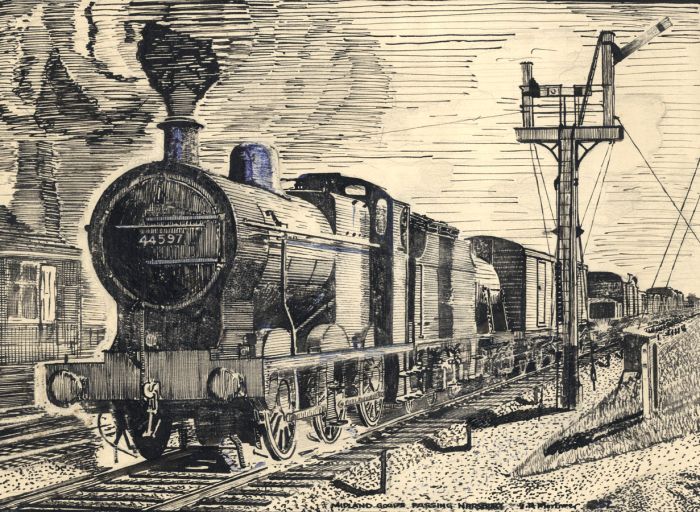 Geoffrey Richard Mortimer - 1952 Pen and Ink Drawing, Midland Goods