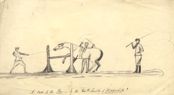 19th Century Pen and Ink Drawing - A Call to the Bar'