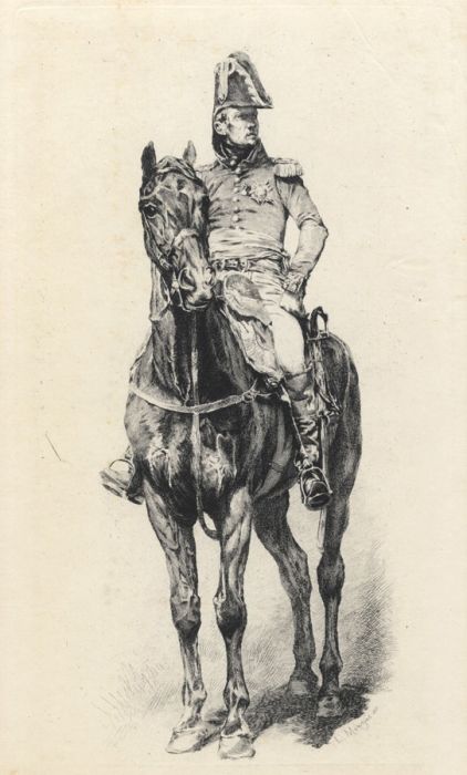 Louis Monziès - Late 19th Century Etching, Maréchal Duroc