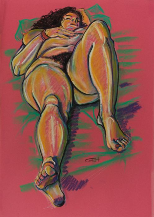 Carl F. Hodgson - Contemporary Pastel, Sleeping Nude