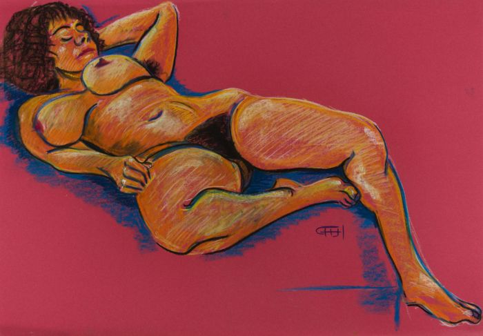 Carl F. Hodgson - Contemporary Pastel, Sleeping Nude