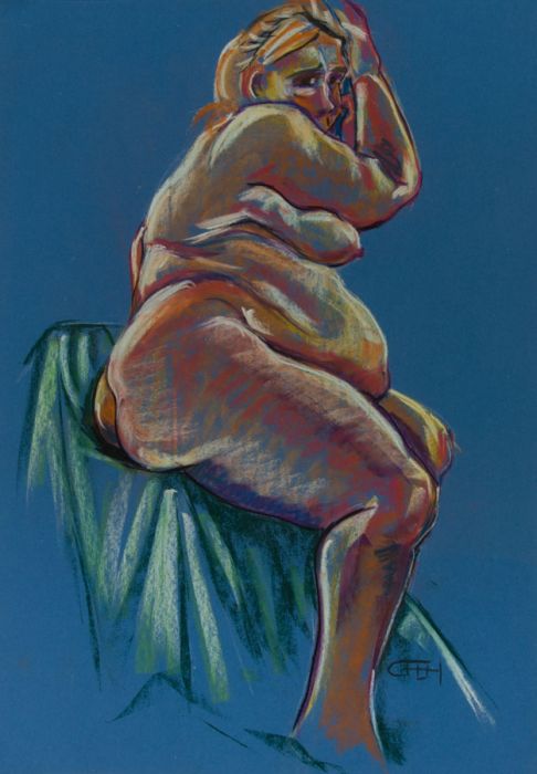 Carl F. Hodgson - Contemporary Pastel, Large Nude