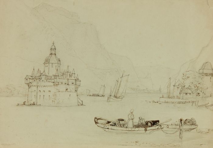 Samuel Gillespie Prout - Early 20th Century Pen and Ink Drawing, Pfalz-Rhine
