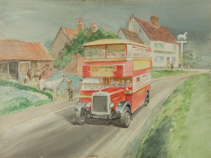 Geoffrey Richard Mortimer - Mid 20th Century Watercolour, 209 to East Bergholt