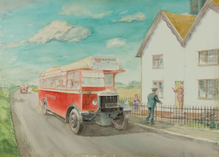 Geoffrey Richard Mortimer - Mid 20th Century Watercolour, 209 to Ipswich