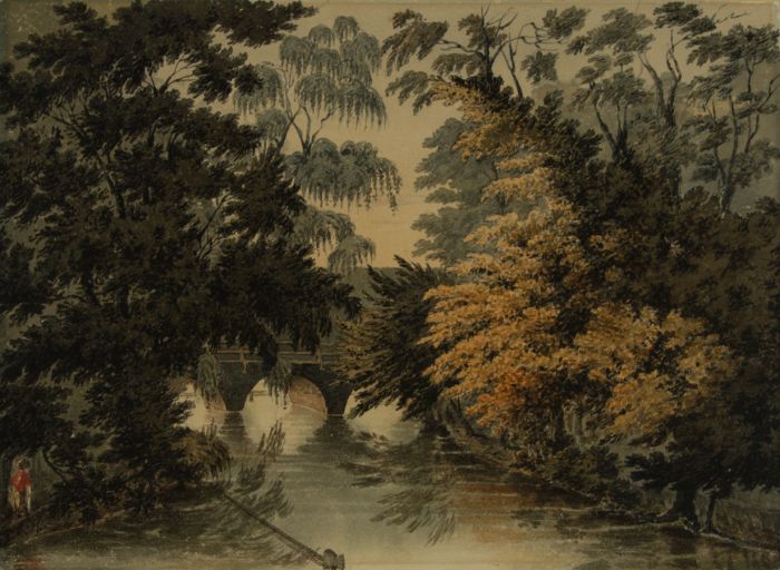 Reverend James Bourne - Early 19th Century Watercolour, Riverside View at Sunset