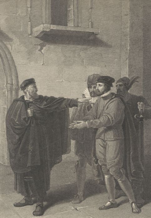 J. Parker - Monochrome 1795 Engraving, Merchant of Venice
