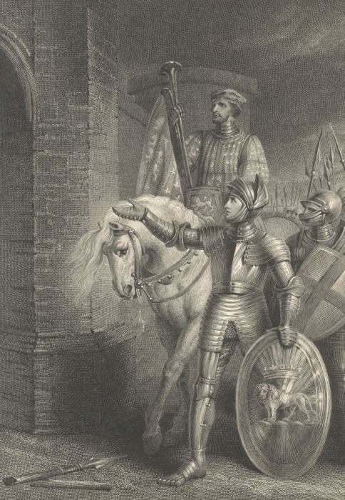 Ja. Stow - Monochrome 1798 Engraving, King Henry V