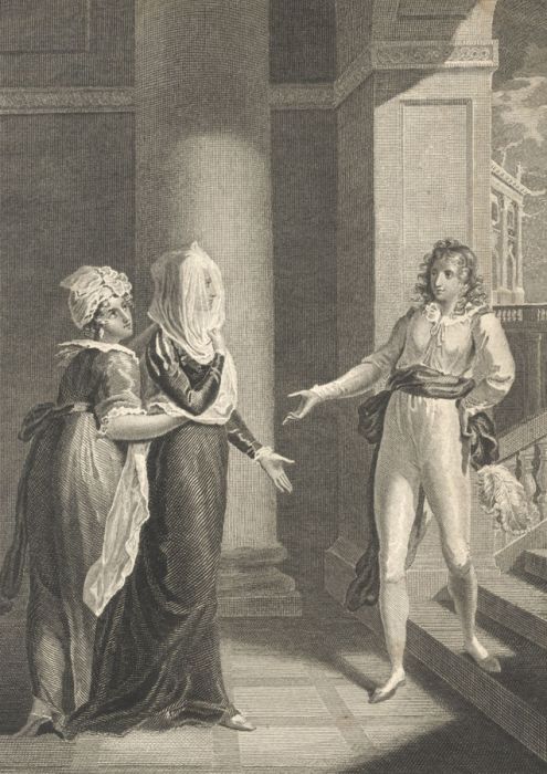 James Caldwall - Monochrome 1795 Engraving, Twelfth Night