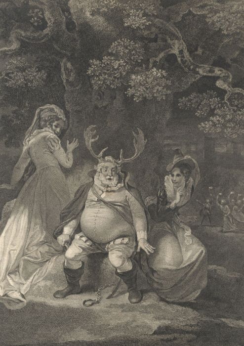 William Sharpe - Monochrome 1793 Engraving, Merry Wives of Windsor