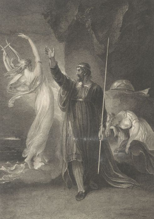 J. Parker - Monochrome 1798 Engraving, Tempest