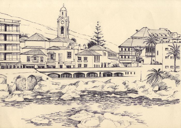 James Arnold Martin - Mid 20th Century Pen and Ink Drawing, Tenerife Landscapes