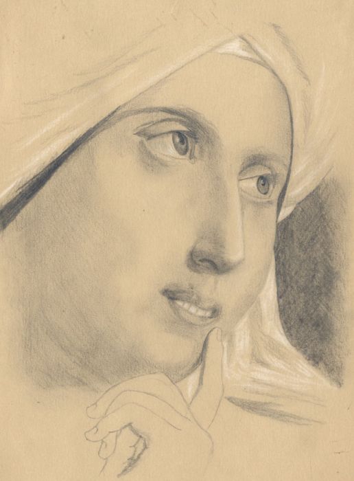 Early 20th Century Graphite Drawing - Portrait of a Woman