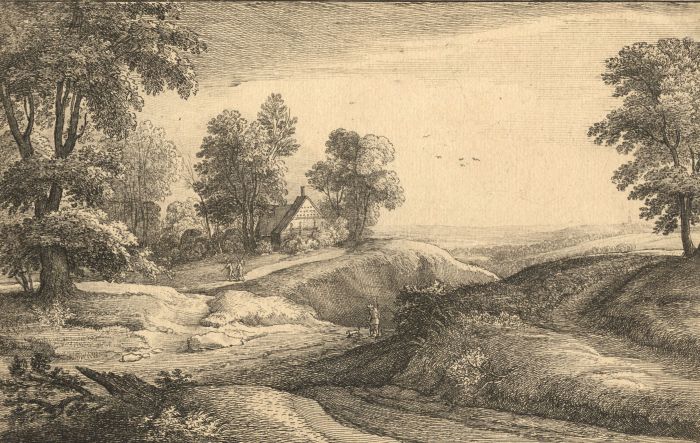 Cornelius Galle After Hollar - 19th Century Engraving, Classical Landscape