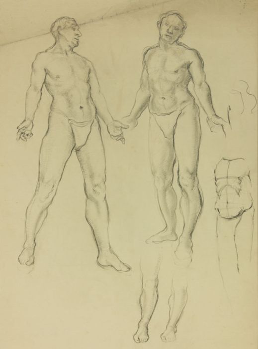 Elinor Bellingham-Smith - Early 20th Century Graphite Drawing, Studies of a Man
