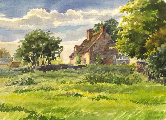 P.M. Evans - Mid 20th Century Watercolour, House