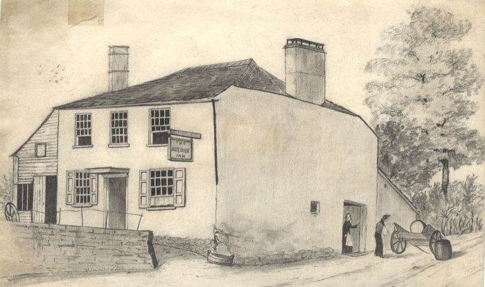 James Davey - Mid 19th Century Graphite Drawing, The Jolly Sailor Inn