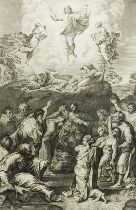 Nicolas Dorigny after Raphael - 18th Century Engraving, The Tranfiguration 