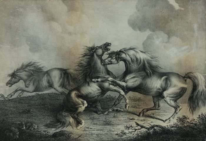 Henry Balon Chalon - 19th Century Lithograph, Rage and Agony