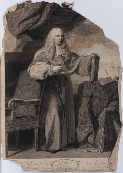 Simon François Ravenet (1706-1774) - 18th Century Engraving, Lord Camden
