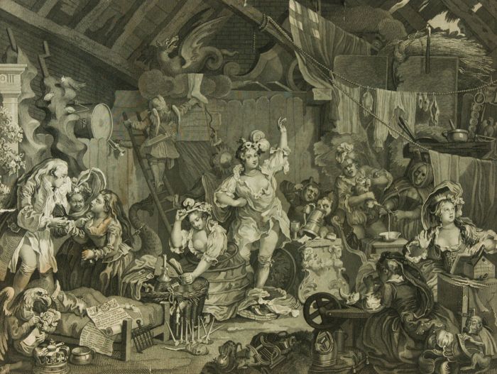 After William Hogarth - Early 19th Century Engraving, Strolling Players