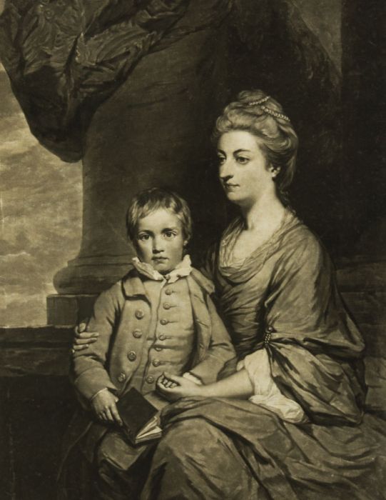 John Dixon - 1771 Mezzotint, Elizabeth, Countess of Pembroke with her Son