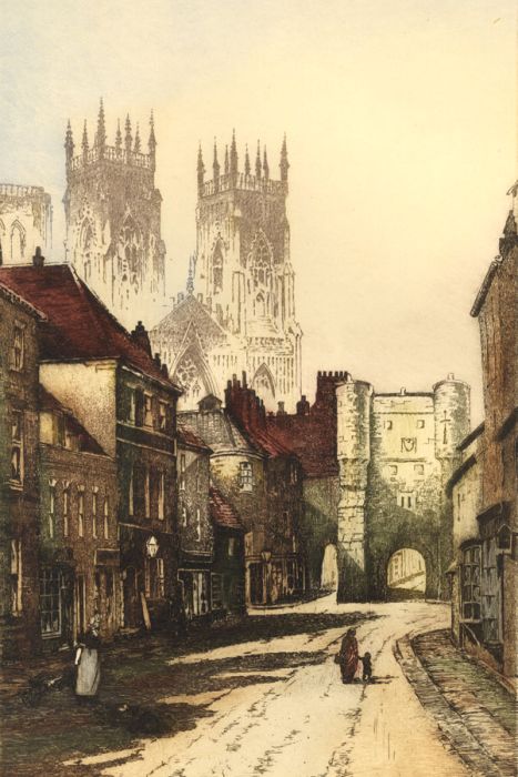 Early 20th Century Etching - View of Cathedral
