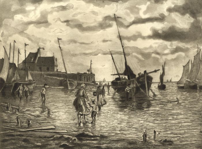 Early 20th Century Etching - Along the Coast