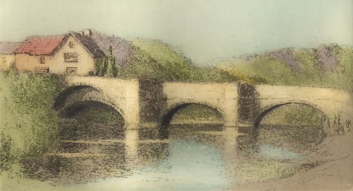 Early 20th Century Etching - Bridge View