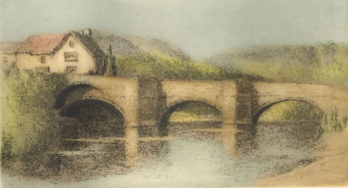 Early 20th Century Etching - Bridge View