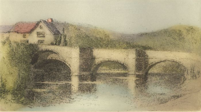 Early 20th Century Etching - Bridge View