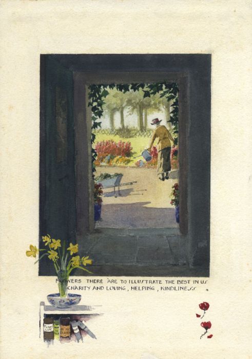 C.A. Hannaford RBA - Early 20th Century Watercolour, Scrapbook of Allchin Family