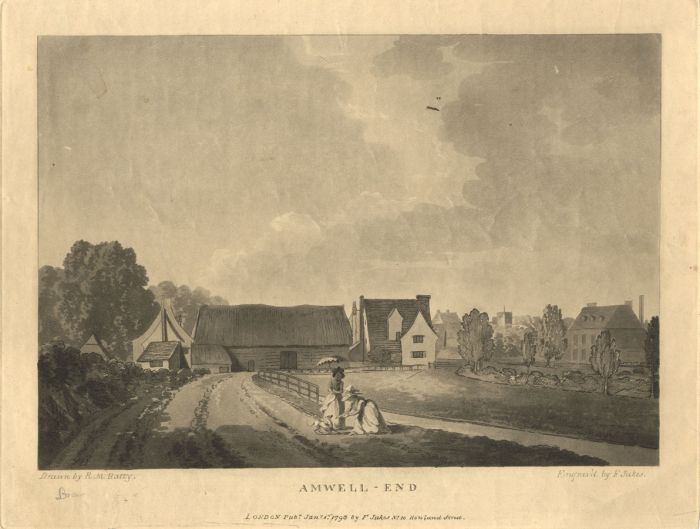 F. Jukes after R.M. Batty - 18th Century Aquatint, View at Amwell-End