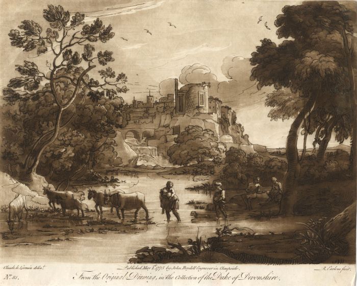 Richard Earlom after Claude Lorrain  - 19th Century Etching, Landscape, No. 81