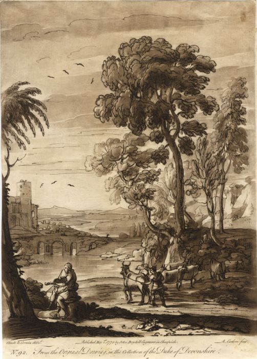 Richard Earlom after Claude Lorrain  - 19th Century Etching, Landscape, No. 92