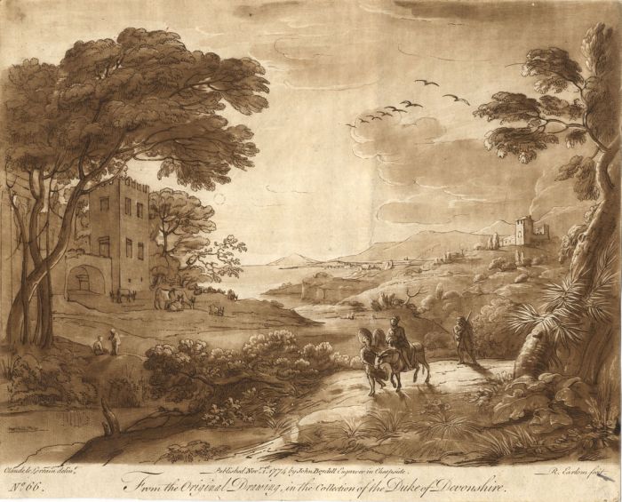 Richard Earlom after Claude Lorrain  - 19th Century Etching, Landscape, No. 66