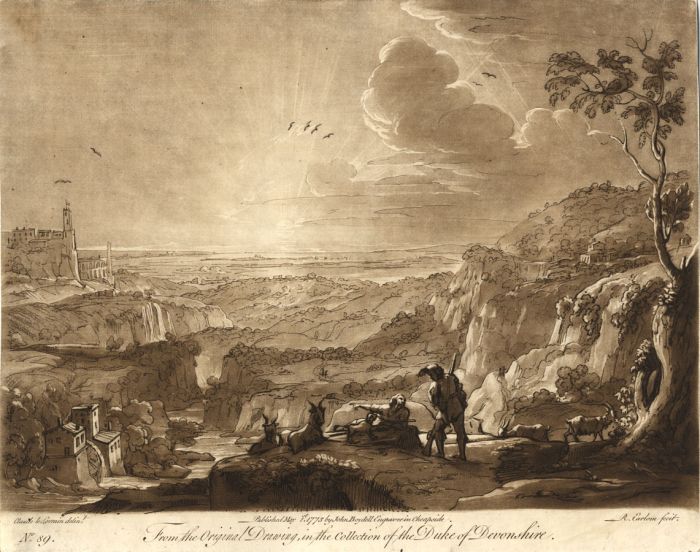 Richard Earlom after Claude Lorrain  - 19th Century Etching, Landscape, No. 89