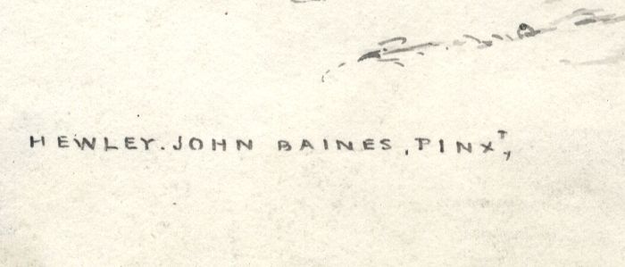 Hewley J. Baines - 19th Century Pen and Ink Drawing, Thiers, France