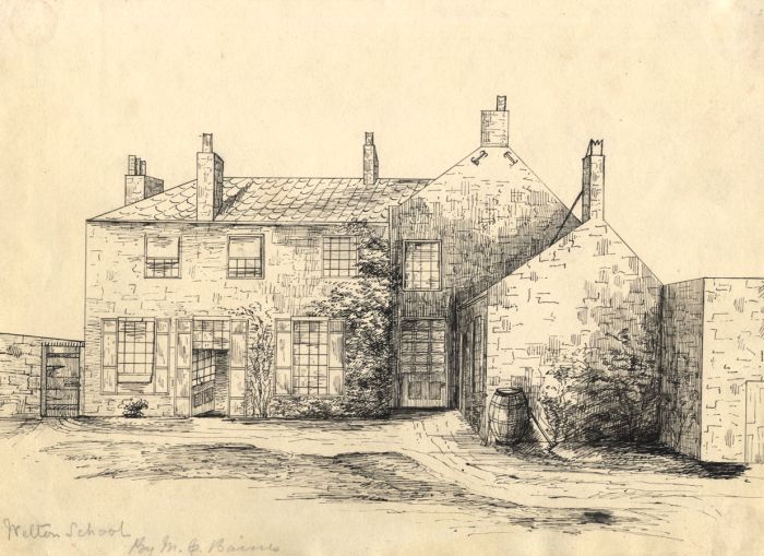 M.C. Baines - 19th Century Pen and Ink Drawing, Welton School