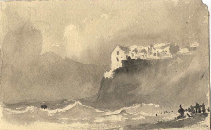 From the Baines Family Archive - Small 19th Century India Ink, Seascape