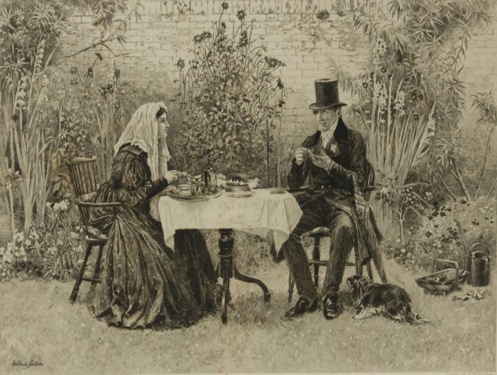 After Wendy Sadler - Early 20th Century Etching, The Widow at Home