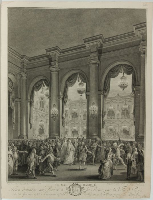 Jean Michel Moreau the Younger (1741-1814) - 1782 Engraving, The Masked Ball