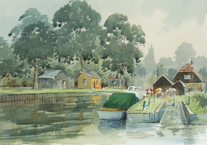 Duncan Russell - Contemporary Watercolour, Harbourside
